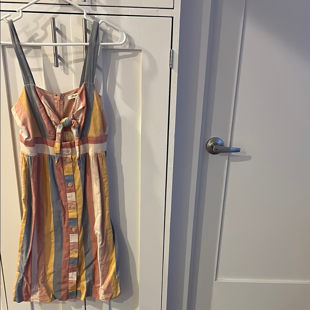 Striped Multicolor Button-Down Dress